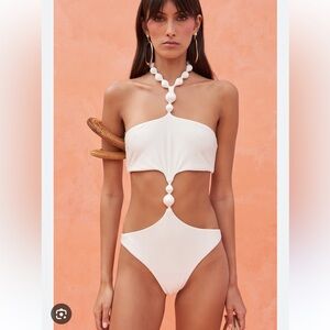 CULT GAIA Caitriona One Piece Swimsuit White